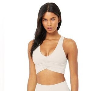 ALO Yoga Ivory Wild Thing Bra Size Small NWT